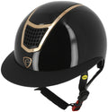 Equitheme Airy LM Helmet MIPS Shiny Black with Rose Gold