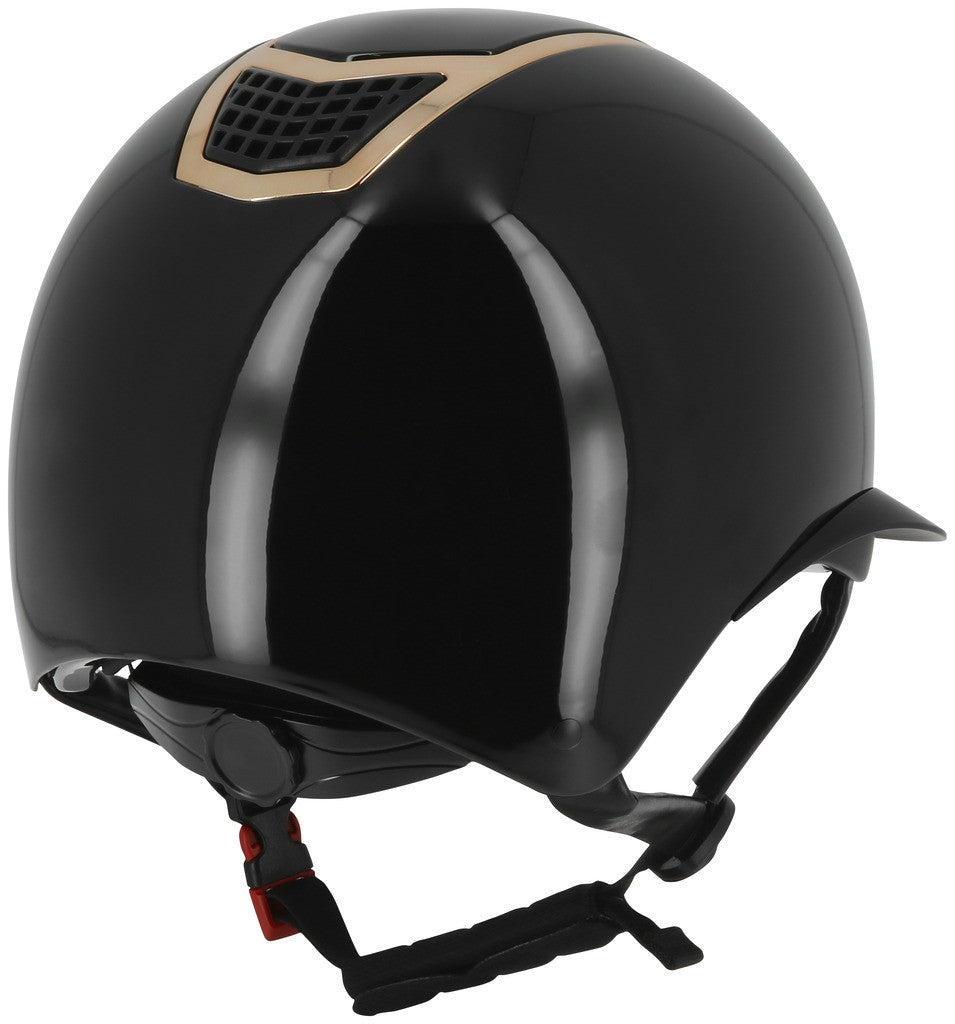 Equitheme Airy LM Helmet MIPS Shiny Black with Rose Gold