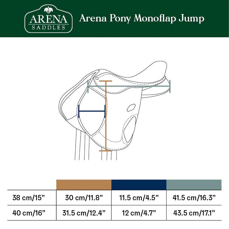 Arena Monoflap Jump Saddle PONY Model
