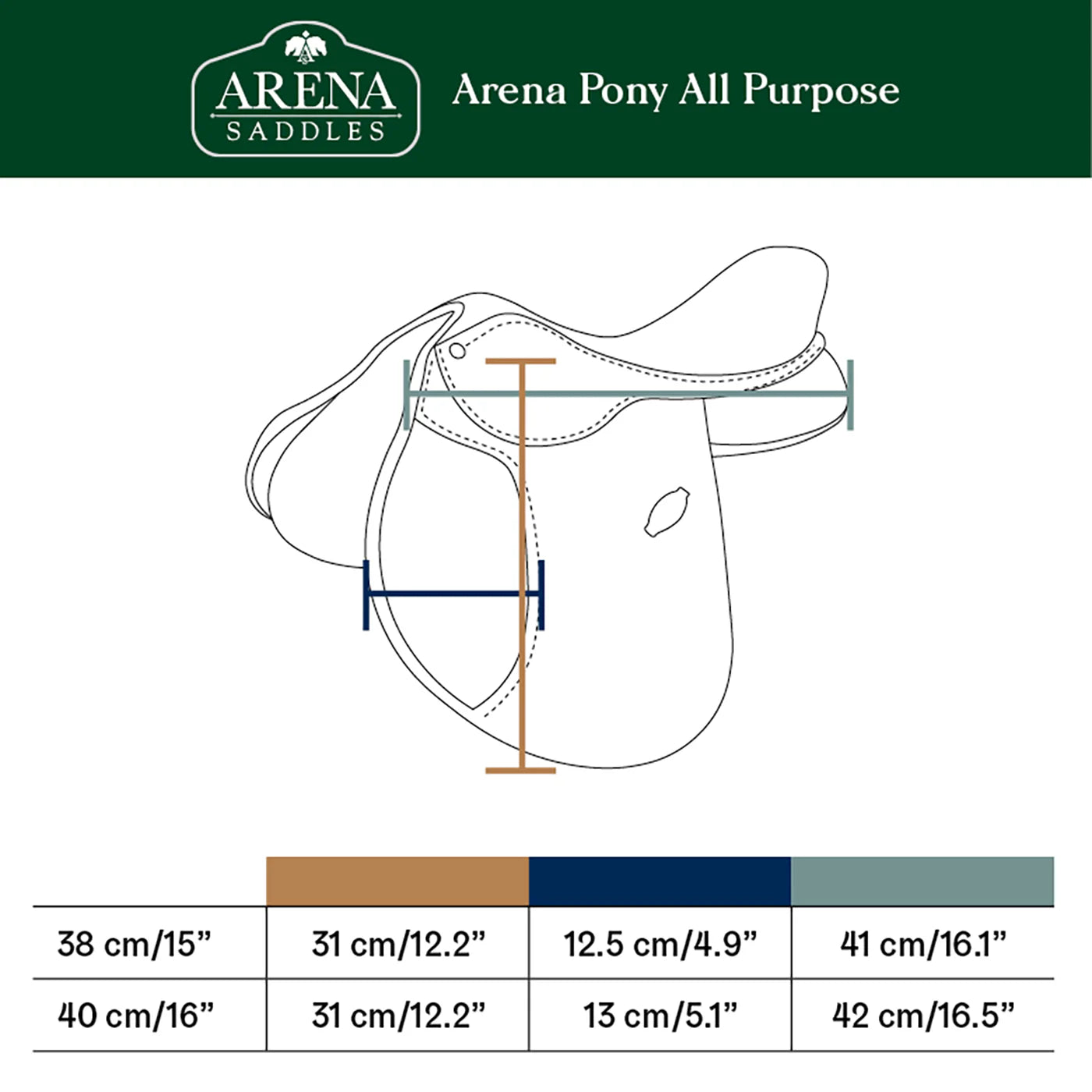 Arena All Purpose Saddle PONY