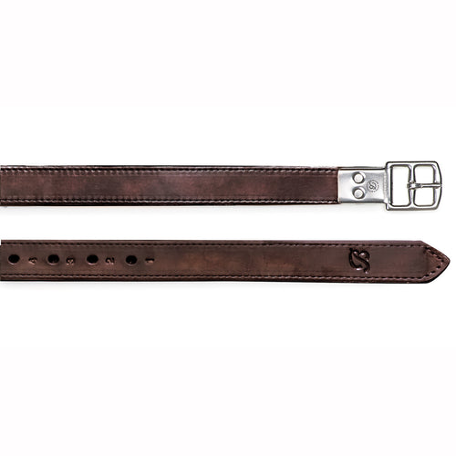 Bates Stirrup Leathers with Heritage Leather
