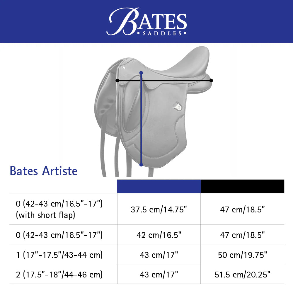 Bates Artiste Dressage Monoflap Saddle