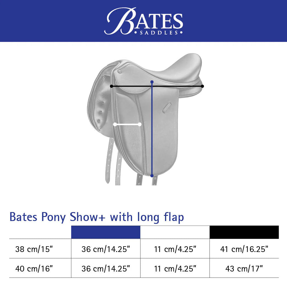 Bates Pony Show Saddle Luxe Leather