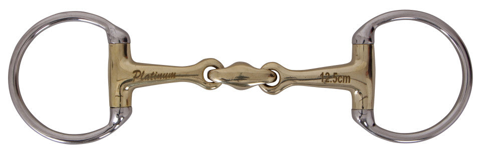 Platinum German Silver Eggbutt Snaffle Bit with Lozenge