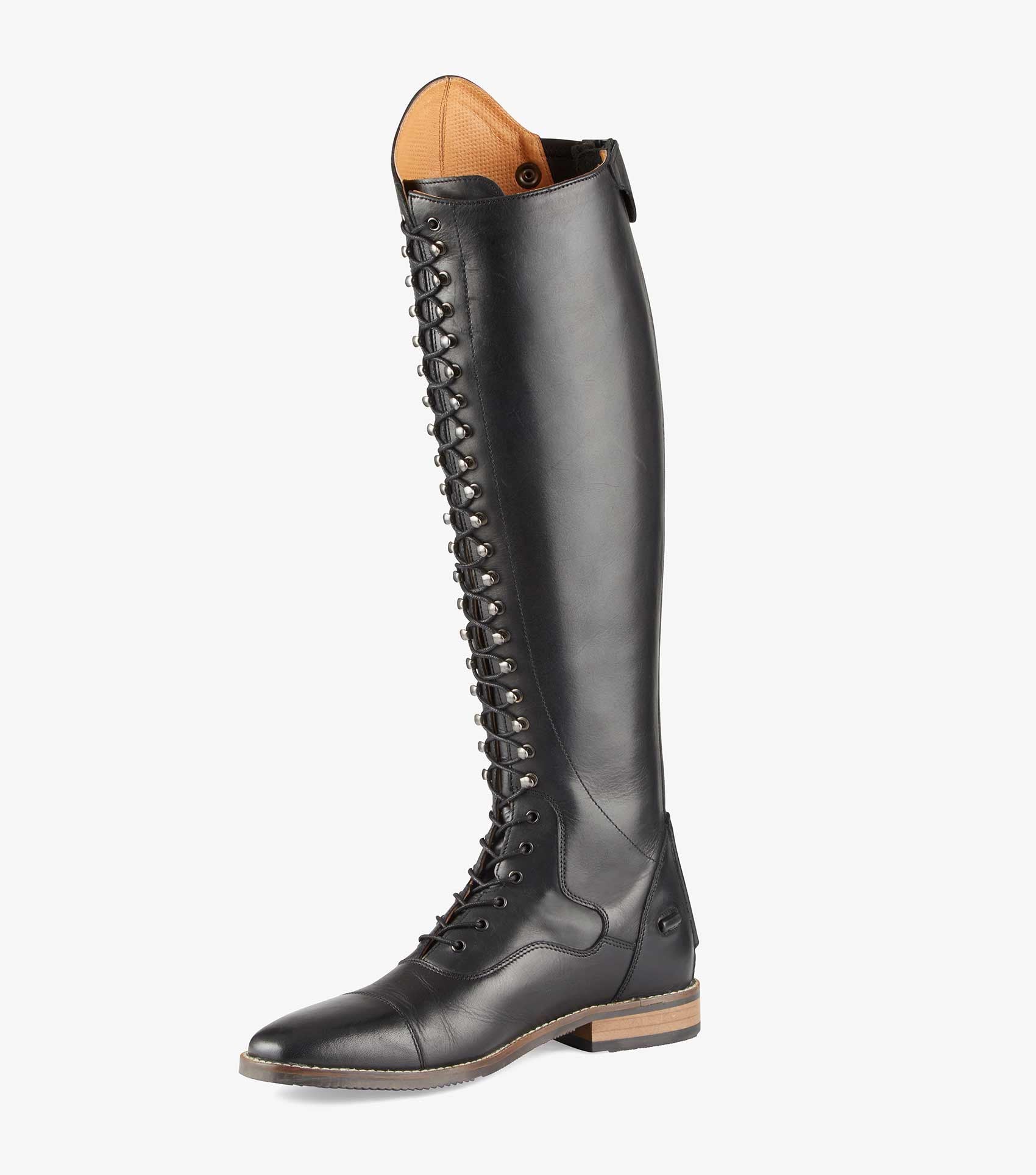 Maurizia Ladies Lace Front Tall Leather Riding Boots