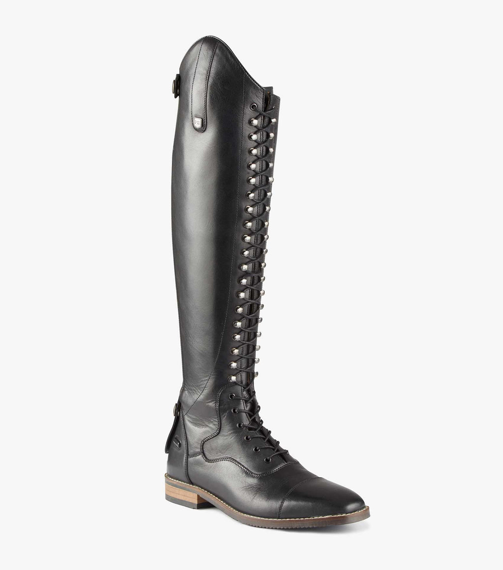 Maurizia Ladies Lace Front Tall Leather Riding Boots