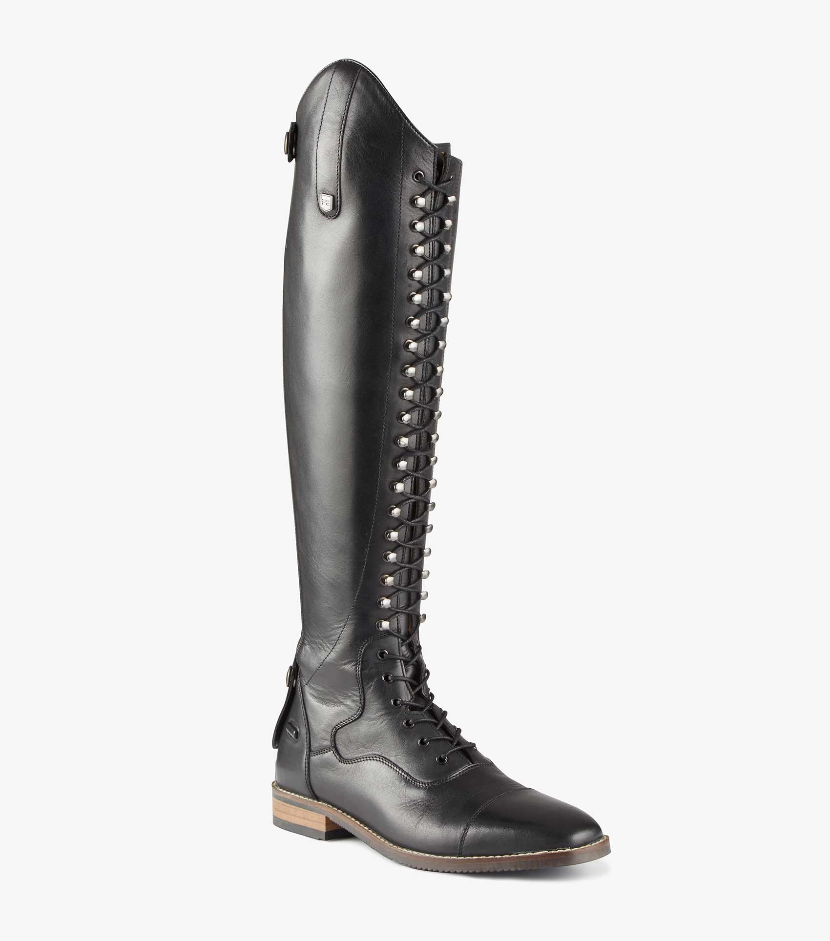 Maurizia Ladies Lace Front Tall Leather Riding Boots
