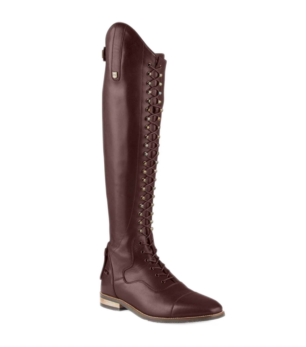 Maurizia Ladies Lace Front Tall Leather Riding Boots