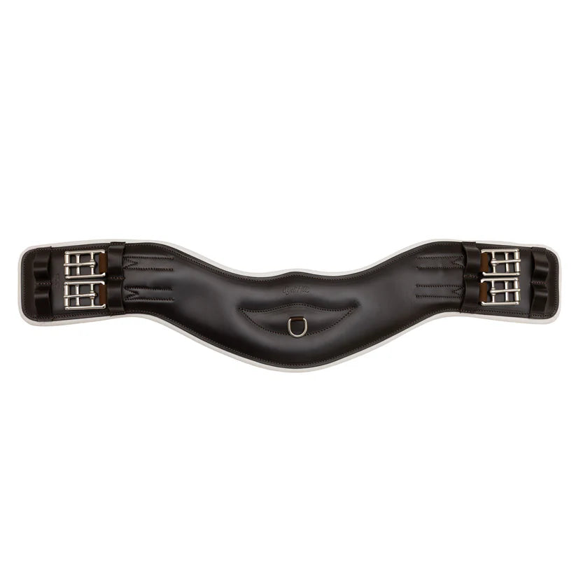 Syd Hill Anatomical Leather Dressage Girth- White Backing