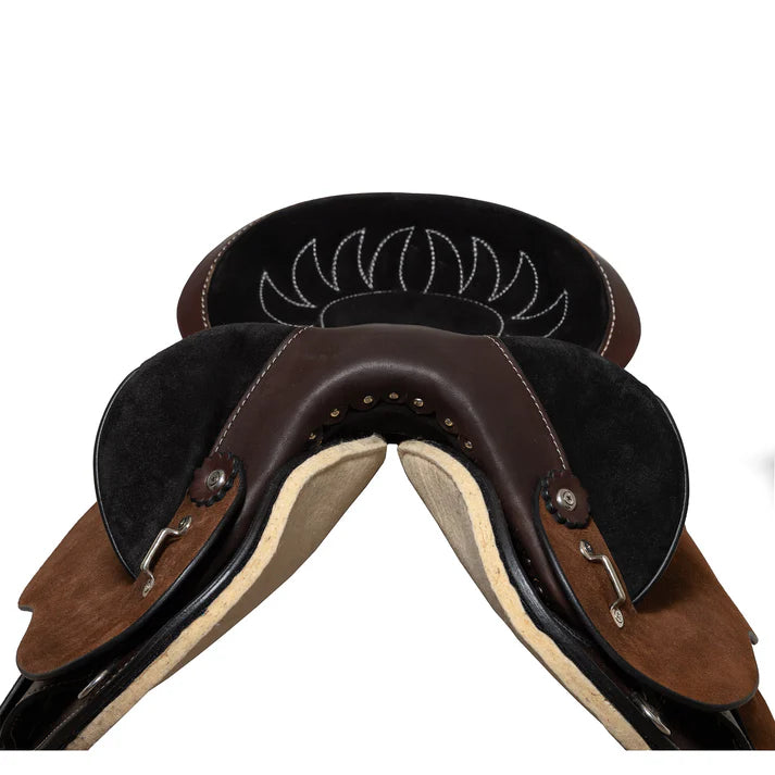 SYD HILL and Sons Gibson Adjustable Half Breed Saddle with Roughout Leather Saddle