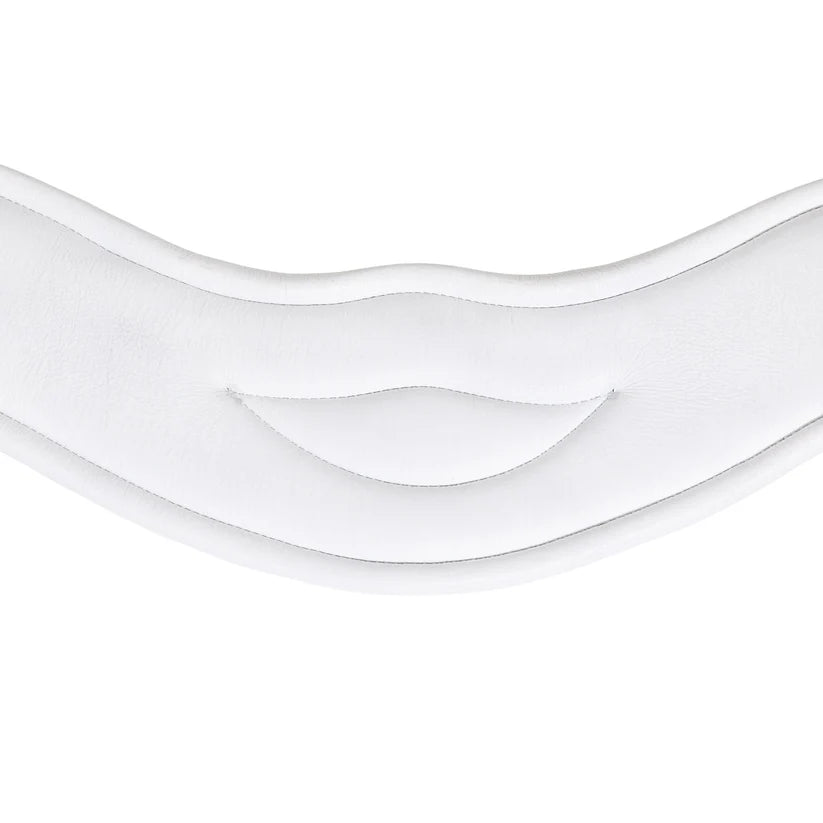 Syd Hill Anatomical Leather Dressage Girth- White Backing