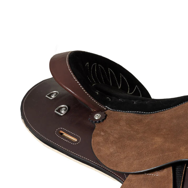 SYD HILL and Sons Gibson Adjustable Half Breed Saddle with Roughout Leather Saddle