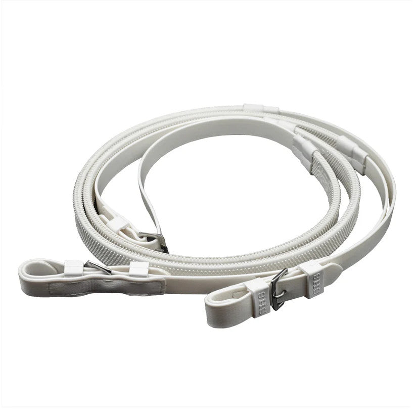 Syd Hill PVC SS Buckle End Reins white