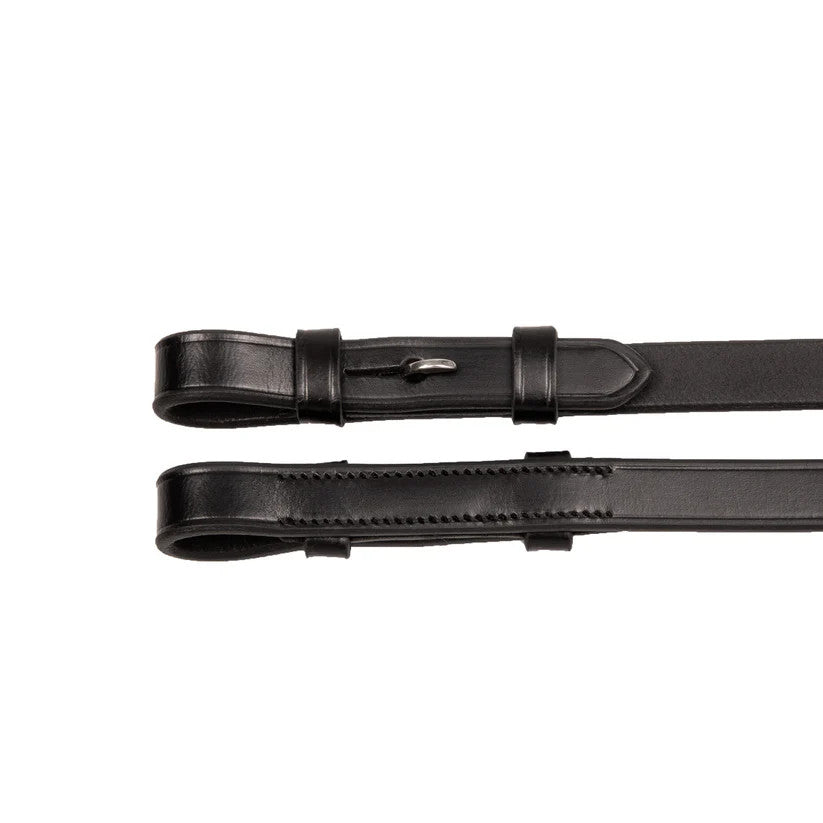Syd Hill Premium Soft Padded Leather Reins- Black